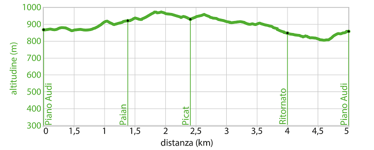 Profilo altimetrico - Itinerario wk.03