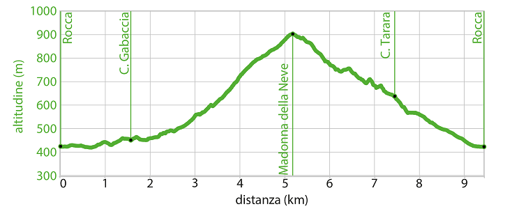Profilo altimetrico - Itinerario wk.04