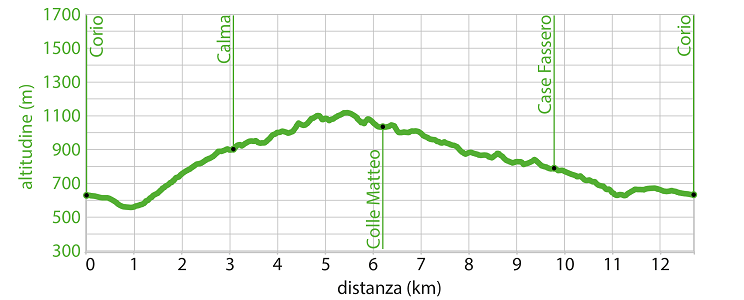 Profilo altimetrico - Itinerario wk.07