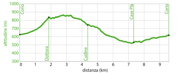 Profilo altimetrico - Itinerario wk.11