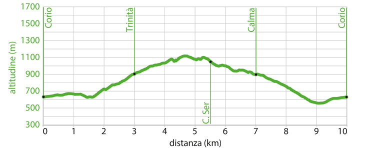 Profilo altimetrico - Itinerario wk.21